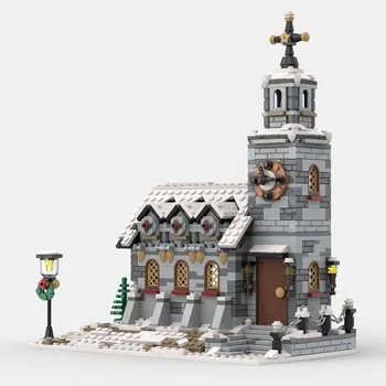 Street View vähe talve kiriku Ehitaja Haridus Mänguasjad Hoone Plokid, Tellised Lastele Lastele jõulukinke
