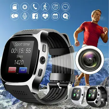 T8 Mehed Smart Vaadata SIM-TF-Kaardi Telefoni Bluetooth-Sport Bänd Kaamera, Android Kandma Android, IOS iPhone Samsung Uus