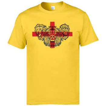 Trükitud Loomade Tee Särgid Lõvid Jeesuse Risti Punane Valge Tshirt Meeste Seespoolne Pilt Fitness T-Särgid Väga Lahe T-Särgid Mees Poisid