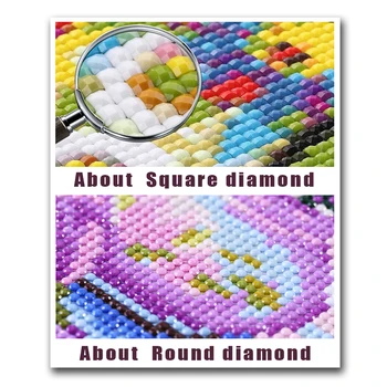 Täielik Ruut/Ring Diamond 5D DIY Diamond Maali Komplektid 