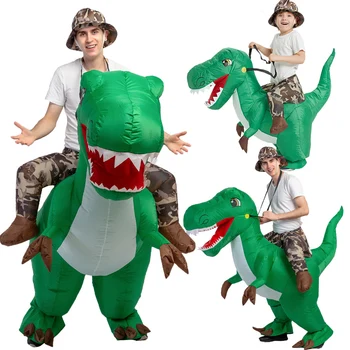 Täiskasvanud Täispuhutav Kostüüm Dinosaurus Kostüümid T-REX Kostüüm Halloween Maskott Loomade Cosplay Kostüüm Meeste Dino Anime Multikas