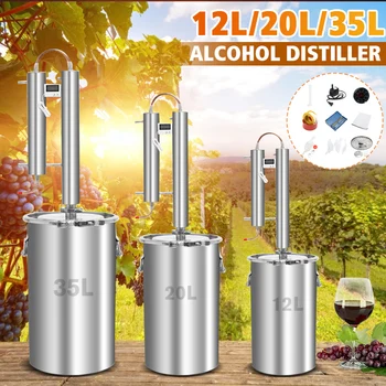 Tõhus 12/20/35L Distiller Moonshine Alkoholi Roostevabast Vask DIY Kodus Vee, Veini eeterlik Õli Valmistamise Komplekt Koos Boiler