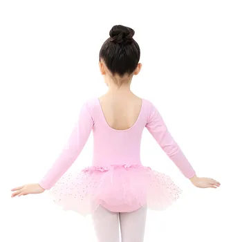 Tüdrukud Ballet Tutu Kleit Lapsed Laste Võimlemine Kostüümid Riikliku Stiilis Pikad Varrukad Kikilips Tülli Alt Sportlik Tants Kanda