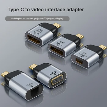 Tüüp-C Hdmi/Vga/DP/RJ45/mini DP HD Video Converter 4K 60Hz Mobiiltelefoni Leptop C-Tüüpi Meeste ja Naiste Konverteri Adapter
