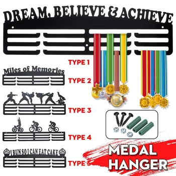 Uus 5-Stiilis, Sport Medal Hammas Medal Riidepuu Hoidja Ekraan Töötab Ujumine Võimlemine, Tantsimine Triatloni 40x15cm