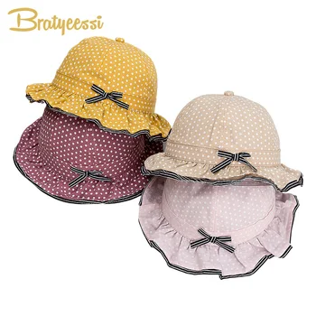 Uus Dot Beebi Müts Tüdrukutele Puuvillased Kevad-Suvel beebimüts Printsess Vibu Beebi Tüdruk Väikelapse Müts Mütsi Kopp Mütsid 1TK