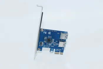 Uus PCIE PCI laienduskaardi Kaart 2 Ports USB 3.0 HUB Controller Adapter Ärkaja Kaardid Bitcoin Kaevandamine Seade Kaevandaja Antminer