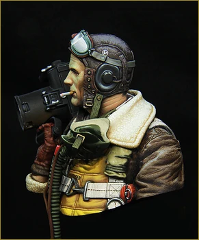 Värvimata Kit 1/10 USA Armee Pommitaja Piloot mees sõdur rind Vaik Joonis kääbus garaaž komplekt