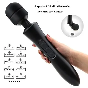 Võimas Keha Massager 20 Sagedus Vibraatorid Suur AV Võlukepp Vibraator laadimine USB Sugu Mänguasjad, Naiste Masturbatsioon