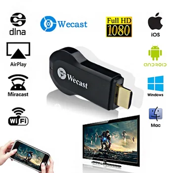 Wecast C2+ Wireless WiFi Ekraan TV Dongle HDMI Streaming Media Player Airplay Miracast DLNA Android/IOS/Windows