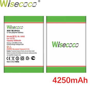 Wisecoco 4250mAh BL-54SG Aku LG G2 F320 F340L H522Y F260 D728 D729 H778 H779 D722 lg90 D410 Telefon+Tracking Number