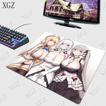 XGZ Seksikas Tüdruk Rinnad Mängu Arvuti Hiirt Pad Suur Anime Luku Äär Matt Suur Laud Sülearvuti PC Mäng Veekindel XXL
