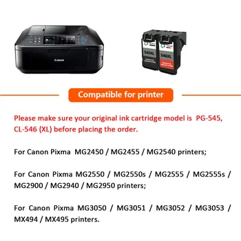 XiangYu PG545 Cartridge Black for Canon MX495 MG 2850 2950 MX 495 Ink Cartridge Pixma printeri tindikassett PG-545 ip545