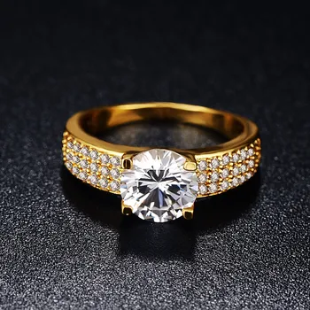 YANHUI 925 Tahkest Hõbedast Tsirkooniumoksiid Ring Diamond Rõngad Naiste 18K Kulla Värvi Kuupmeetri Tsirkooniumoksiid Pulm Trahvi Ehteid Ring Girl