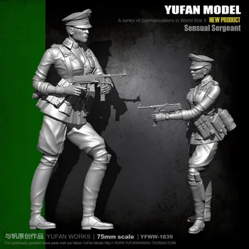 Yufan Mudelit 1/24 75mm Sõdur Mudeli Komplekt Joonis Ise kokkupandud YFWW-1839