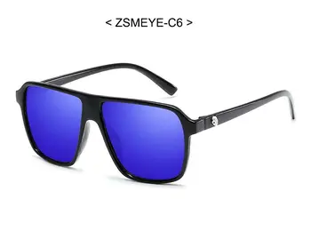 ZSMEYE 2018 11 värve Square Classic Päikeseprillid meestele Bränd Hot Müüa päikeseprillid Vintage Oculos UV400 Oculos de sol