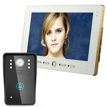10 Tolli Video Ukse Telefon Uksekell Intercom Komplekt 1-kaamera 1-jälgida Öise Nägemise