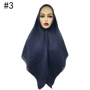 110*110cm Malaisia Daamid Hijab Sall Soild Puuvill Mõõdus Ruudukujuline Sall Moslemi Suurrätikud ja Wrapid Hijabs Foulard Femme Headscarf