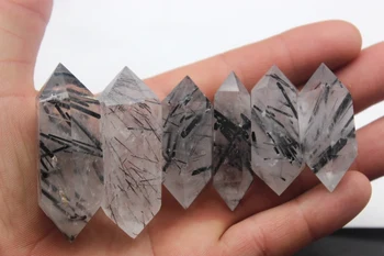 127 grammi loodusliku kvartsi kristall must turmaliin Tervendav magic wand punkti A66