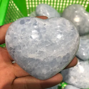 150g Looduslik kristall südame Käsitsi valmistatud celestite kvarts Kivid Tšakra Stone südame Tasakaalustamine Koguja Kristallid Reiki tervendav