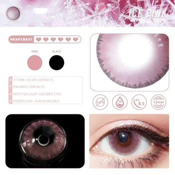 1pair/2tk Roosa Värvilised Kontaktläätsed Silma Nezuko Cosplay Eyecontacts Objektiiv
