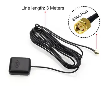 1TK Painutada/Õige Nurga all Tugevdada Signaali GPS-Vastuvõtja GPS Antenn SMA Pesa 3 Meetrit 1575.42 MHz Moto Auto GPS Tarvikud