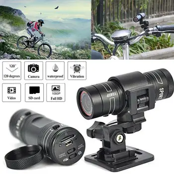 2020 1080P Mini videokaamera F9 HD-jalgratta-mootorratta kiiver Spordi kaamera, videosalvesti DV videokaamera kraadi remote monitor