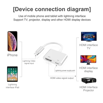 2020 Uute tulijate Kõrge Kvaliteedi Lightning-liides HDMI AV/HDTV TV Digital Cable Adapter For iPad, iPhone X 8 7 IOS 11/12 13