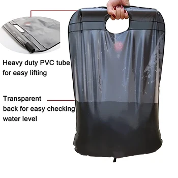 20L Kokkupandav Dušš Kott Päikeseenergia Soojendusega PVC Vesi Bag Väljas Telkimine Ronida BBQ Piknik Suplusvee Ladustamise Kott