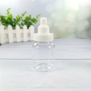 24tk läbipaistvast Plastikust Beebi Lutt Pudel Candy Box Baby Shower Ristimine Kasuks Kastid Ristimine Beebi Sünnipäeva Kingitused
