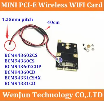 3 in 1 MINI PCI-E traadita wifi kaart Converter BCM94360CD BCM94331CD BCM94331CSAX koos 40cm line macbook Pro/Air