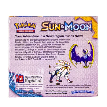 324pcs/kast Pokemon kaardid TCG: Sun & Moon Booster Box Laekuva Trading Card Game