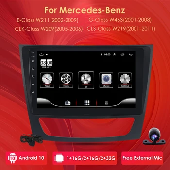4GWIFI Android 10 auto GPS-mängija Mercedes Benz E-klass W211 E200 E220 E300 E350 E240 E270 E280 CLS-KLASSI W219 nr 2din dvd