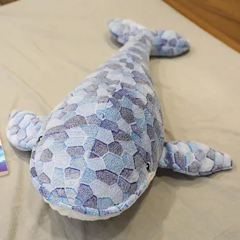 50-110cm Hiiglaslik Suurus Vaala -, Plüüš-Mänguasi, Sinise Mere Loomad Täidisega Huggable Hai Pehme Padi Lapsed Kingitus