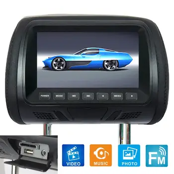 7 Tolline DC12V Auto LCD Digitaalne Ekraan HD Peatugi Jälgida Tagumine Iste Meelelahutus koos puldiga