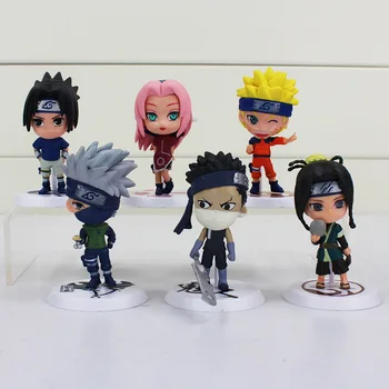 7cm 12tk/palju Kuuma Anime NARUTO Naruto Sasuke Kakashi Haku Itachi Sakura PVC tegevus joonis mudel Mänguasjad, Vaba shipping