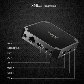 8G/16G X96mini 802.11 b/g/n 1+8G/1+16G Smart Set-Top-TV Box Quad Core 4K 3D Meedia Android 9.0 digiboksiga TV Vastuvõtjad