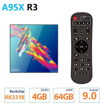 A95X R3 Smart TV Box Android 9.0 4GB RAM, 32GB 64GB ROM 2.4 G 5G WiFi Bluetooth 4.0 Media Player RK3318 2GB 16GB 4K HD digiboksi