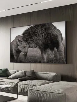 Aafrika Metsik Lõvi Lõuend Maalid Seinale Põhjamaade Stiilis Lõvi Peaga Plakatid ja Pildid Seina Art Pictures Home Decor