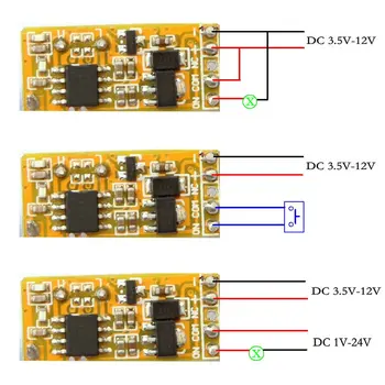Alalisvool 3,6 V 3.7 V 4.5 V 5V 6V 7.4 V 9V 12V Micro-Ukseline läbipääsusüsteem Mini Maht Traadita voolulülitus-Lock Nupp