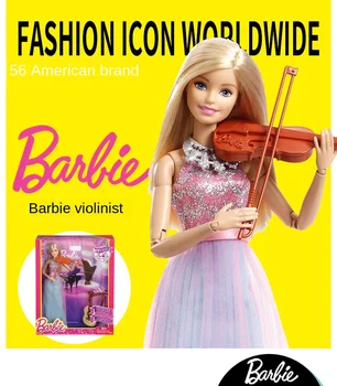 Algne Barbie Pulmad kleit Nukud Viiul, komplekt Fashionista Mänguasjad Tüdrukute Printsess Valik Bonecas Barbie Nukk Sünnipäeva Kingitused