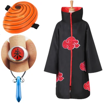 Anime Naruto Akatsuki Kostüümid /Sasuke Uchiha Itachi Kostüüm Halloween Jõulupidu Cosplay Varjatud Cape Ringi Kingitused Peapael