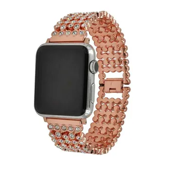 Apple Watch Band Seeria 6/5/4/3/2/SE Tüdrukud/Naised Tähine Teemant Mood Rihm Metallist Käevõru iWatch 40/44mm 38/42mm Vöö