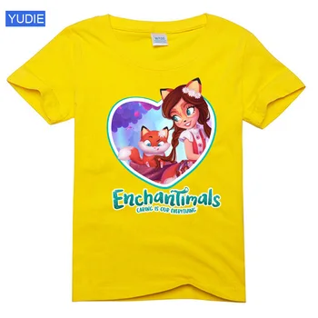Armas t-särgid tüdrukutele Enchantimals T-Särk Mood Väikelapse Beebi 2020. Aasta Suvel Riided, Laste Riided Lastele Kostüüm Väikelapse Top