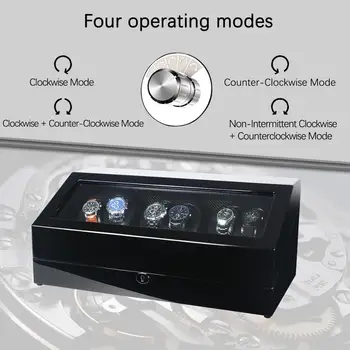 Automaatne 6+7 Watch Vedru Kast PE Nahast Vaadata Lõpetamise Vedru Ladustamise Vaadata Taustinfo Kogumine Ekraan Vaikne Mootor, LED Valgus