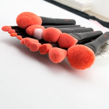 BEILI Coral Red Meik Pintslid Pulber Sihtasutus Lauvärv Pehme Nano-Kiud Sünteetilised Juuksed, Kosmeetika moodustavad Harja Ilu Komplekt