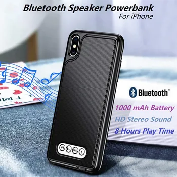Bluetooth-Kõlariga Hi-Fi-Audio-Protective Case Mini Juhtmeta Kaasaskantav Aku Case for iPhone 6/7/8 6/7/8 pluss X/XS/XR/XS MAX