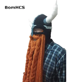BomHCS Naljakas Halloween Pool ühise Põllumajanduspoliitika Meeste Peas, Habe Beanie Sarv Müts Käsitöö Talvel Soe Sünnipäeva Kingitus