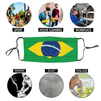 Brasiilia Lipu Korduvkasutatavad Näo Mask Tolmukindel Kaitse Kate Respiraatorit