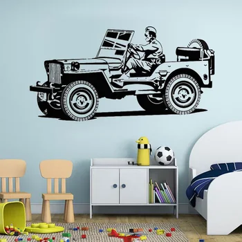 Cartoon Army Auto Seina Kleebis Eest Elutuba Poistele Laste Magamistuba Kodus Seina Kaunistamiseks Lapsed Eemaldatavad Seina Kleebised